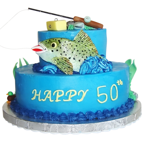 Fish and Flower Cake  Specialty Cake Creations