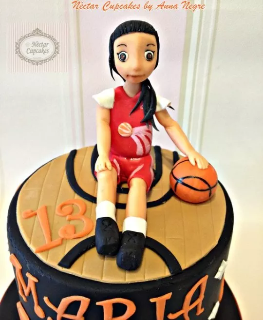 Basketball Cake Idea for a Girl