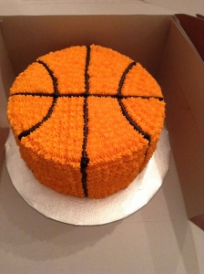 Buttercream Basketball Cake