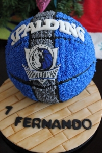 Dallas Maverick Themed Basketball Cake
