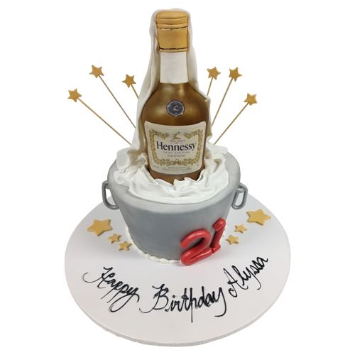 Sculpted Hennessy Cake