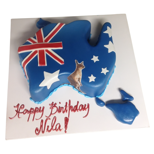 Australia Map Cake