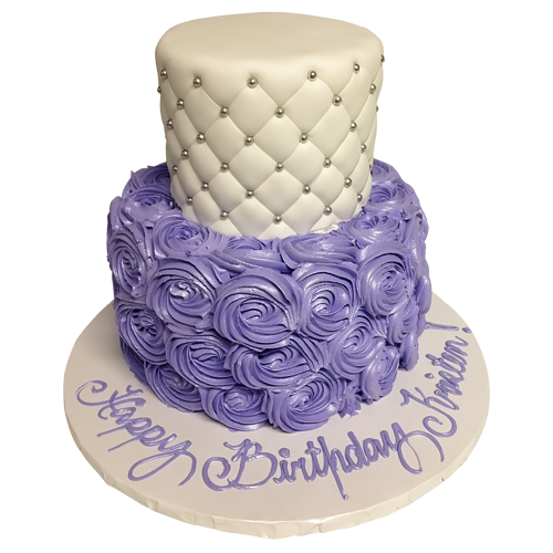 White and Purple Cake