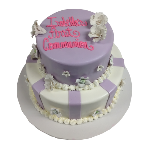 First Communion Purple Cake