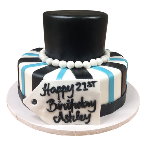 Black White and Blue Cake