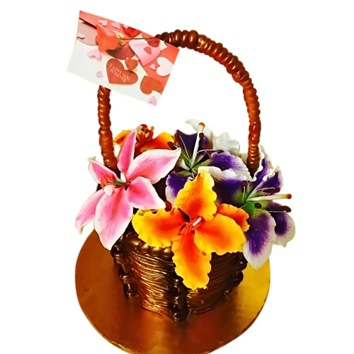 Basket of Flower Cake