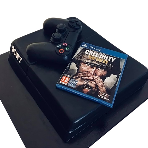 Sculpted PS4 Cake
